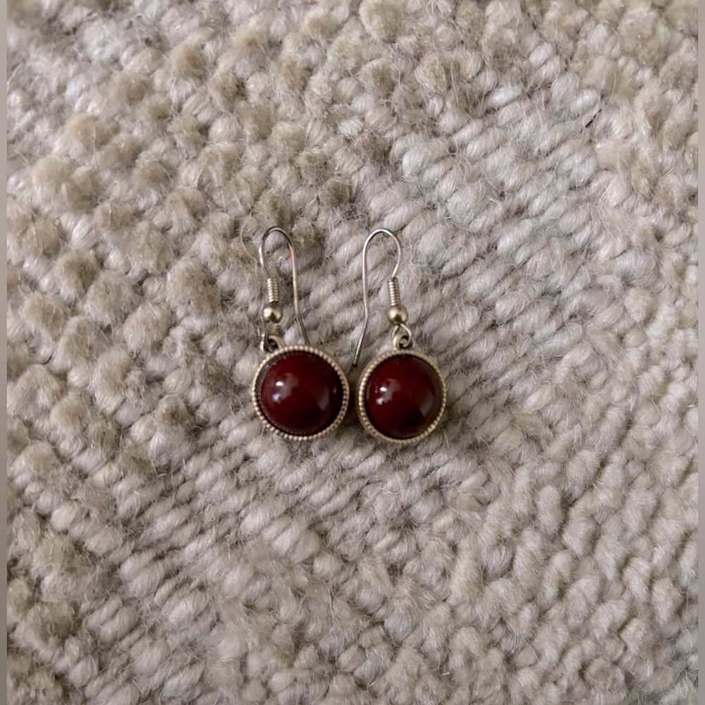 Drop earrings Garnet